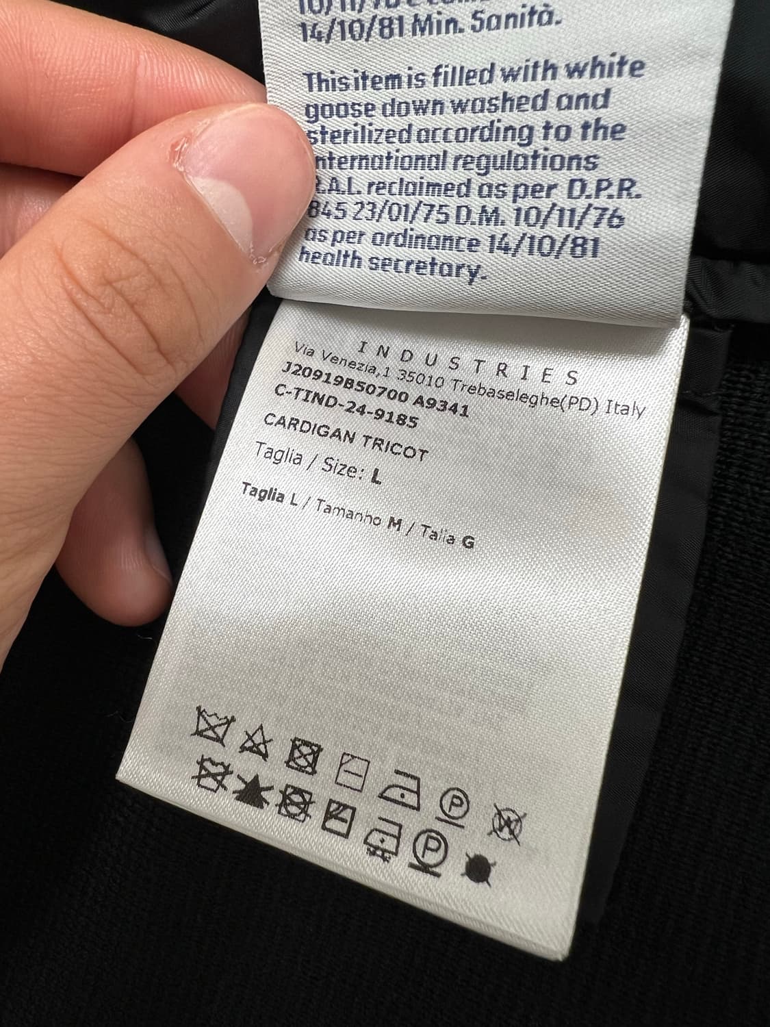 [블랙 L/새상품급] 24F/W 몽클레어 김현우 니트패딩 트리콧 풀구성 상품이미지6