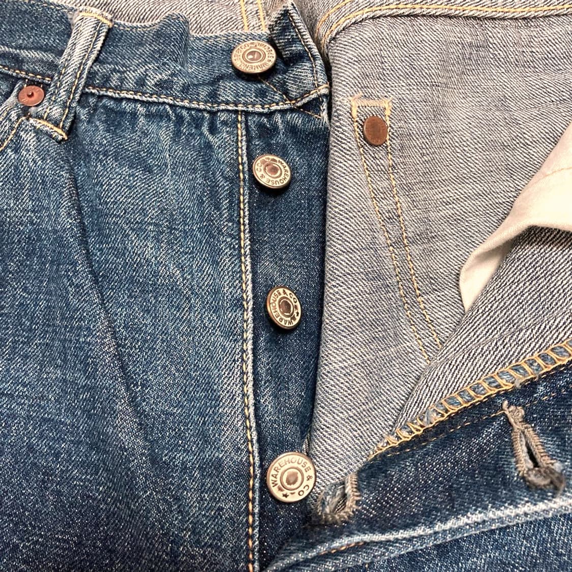 웨어하우스 lot.1001 워시드 데님팬츠 32 상품이미지3