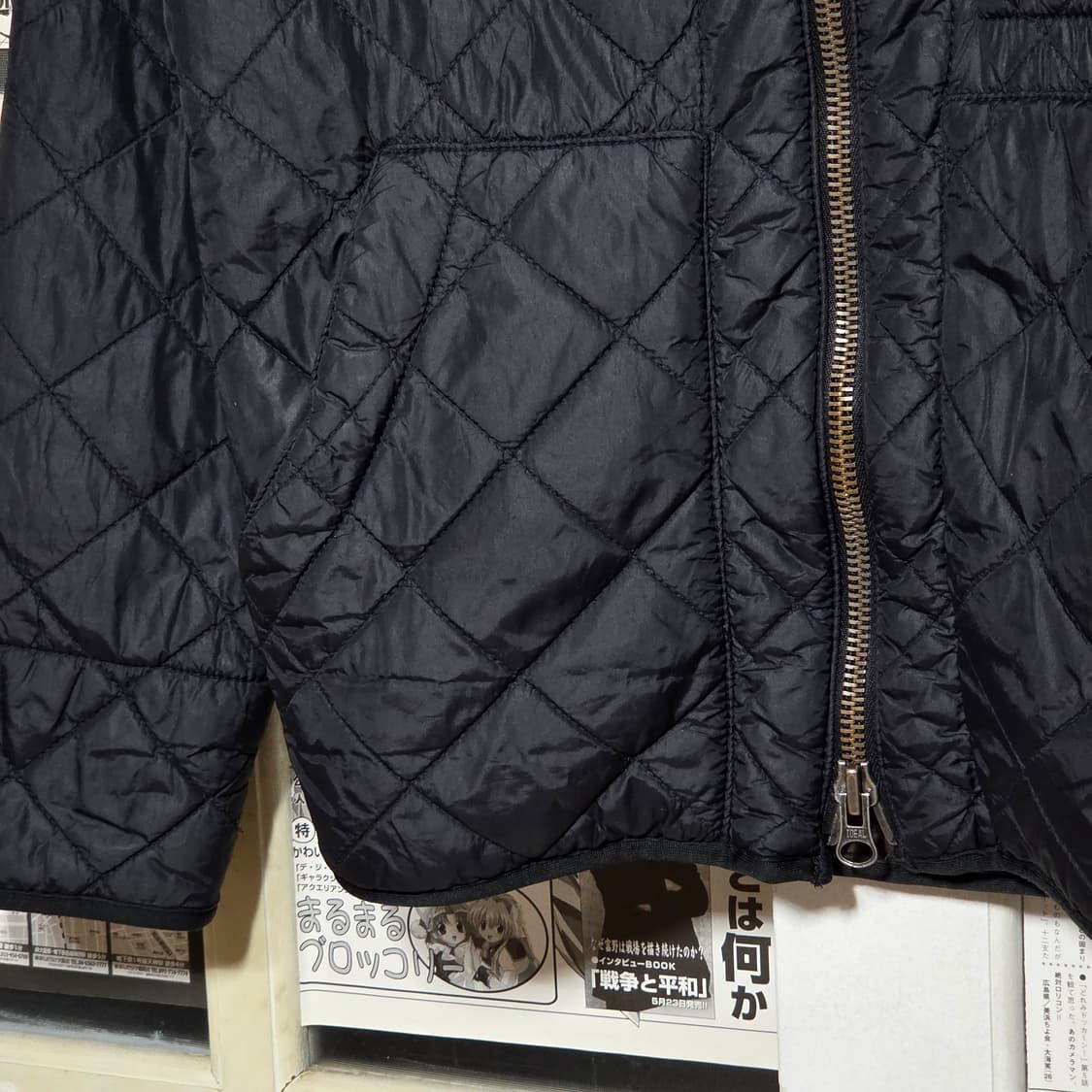 일본 빈티지 뽀글이 안감 투웨이 누빔 점퍼 상품이미지5