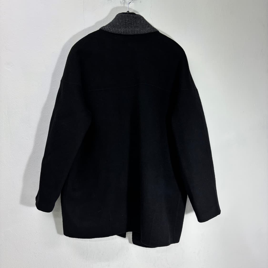 우먼FREE 베네통 블랙 노버튼 울자켓 상품이미지3