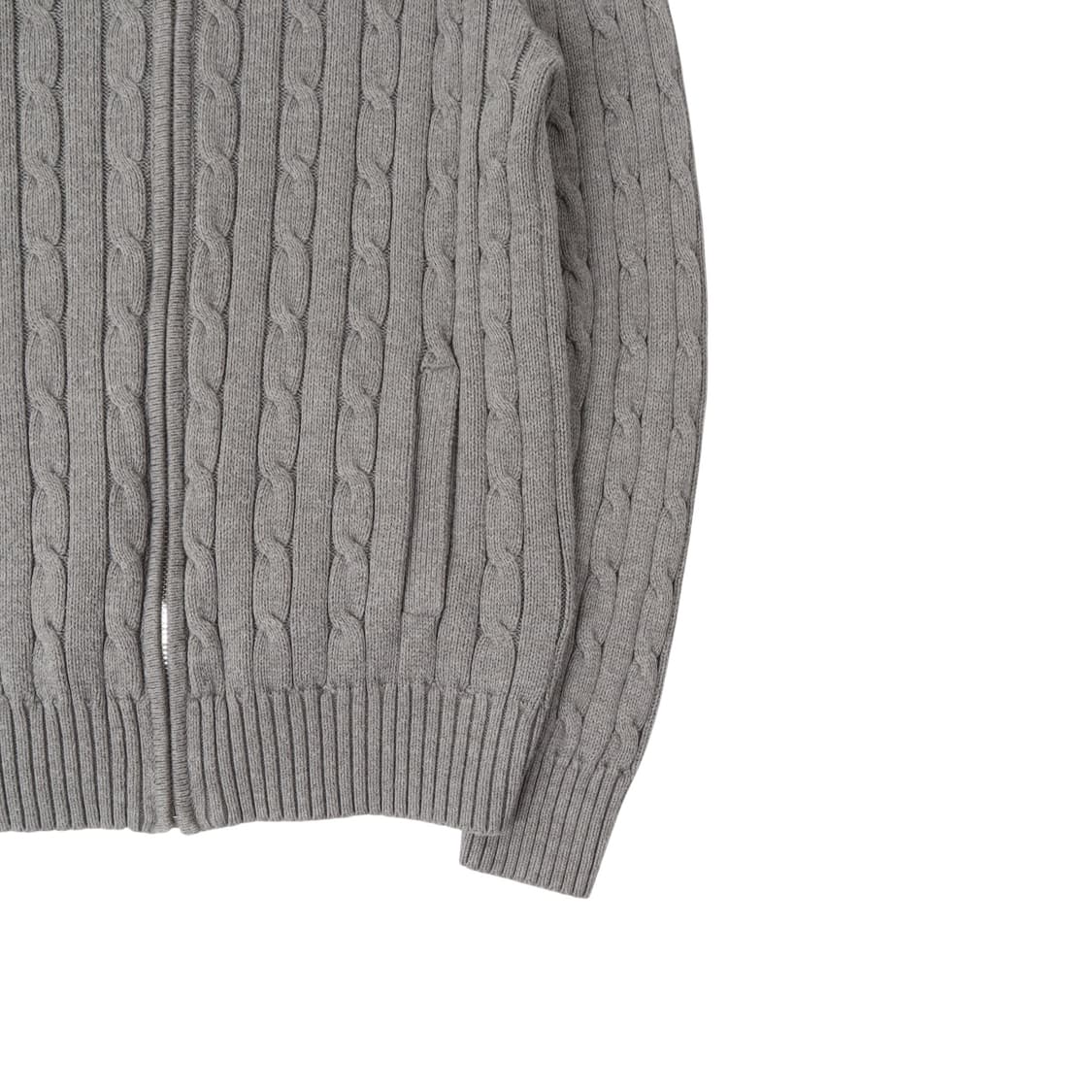 폴로 랄프로렌 그레이 케이블 니트 집업 가디건 상품이미지4