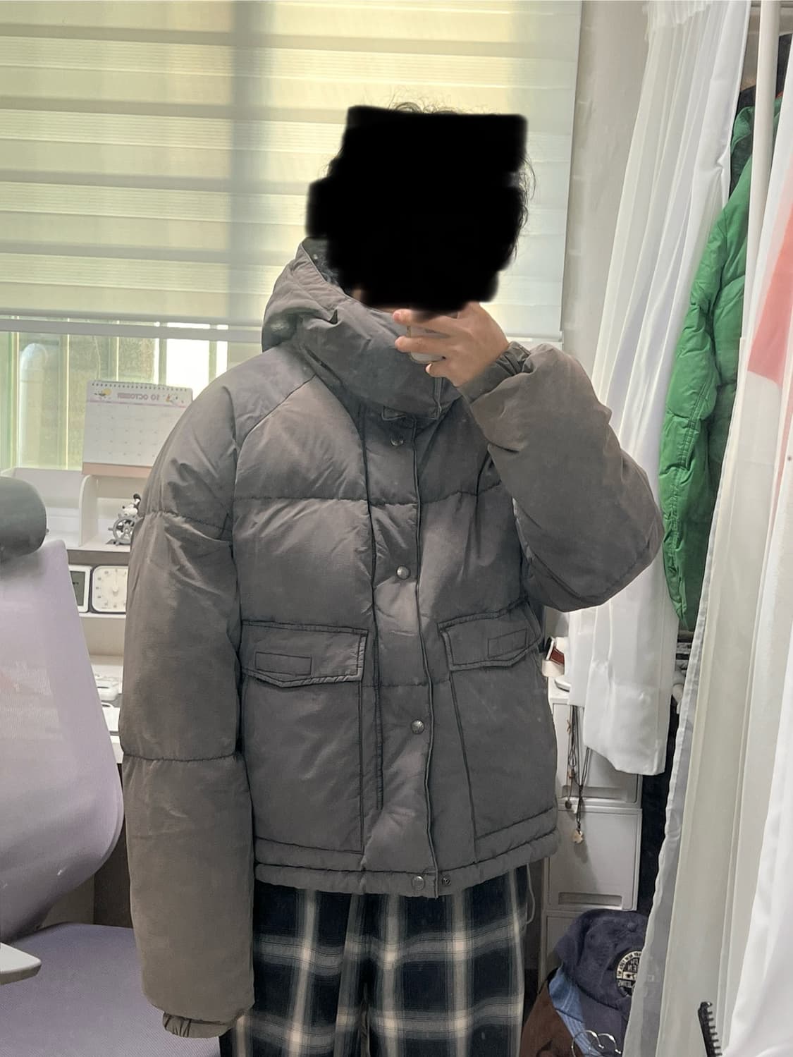 시에라디자인 x 저널스탠다드 가먼트다잉 다운 패딩 M 상품이미지9