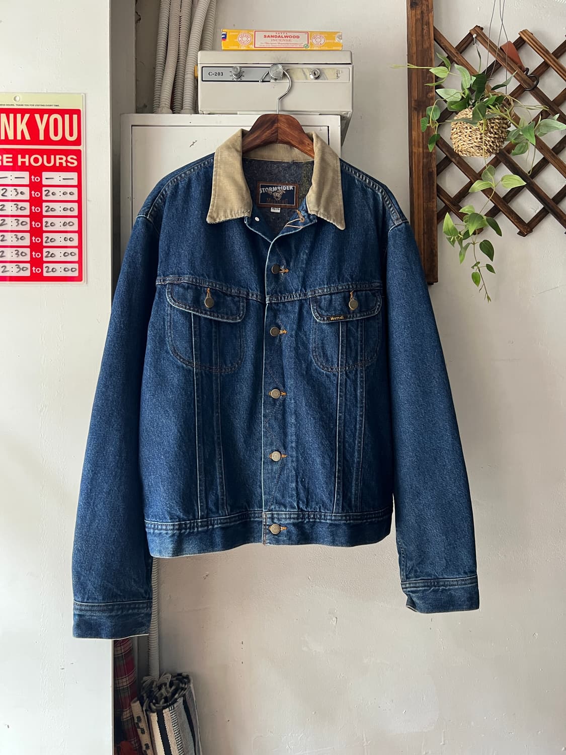 [XL]90's USA 빈티지 스톰라이더 타입 데님 트러커 자켓 상품이미지1