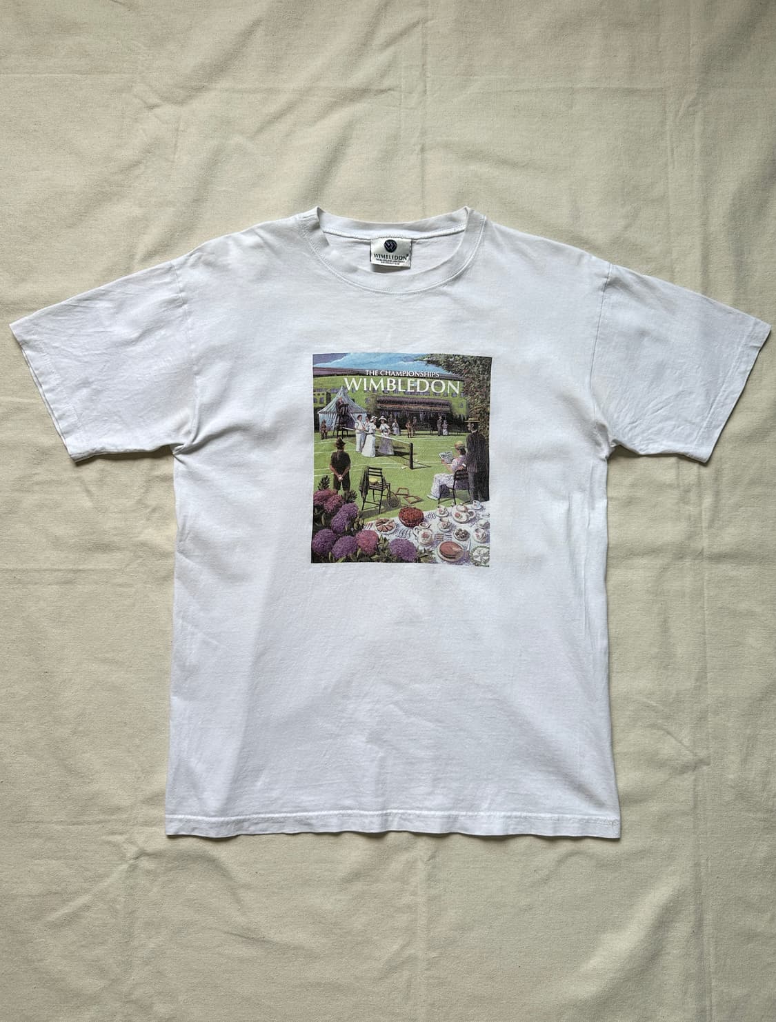 90s 윔블던 챔피언십 빈티지 그래픽 티셔츠 L made in USA 상품이미지1
