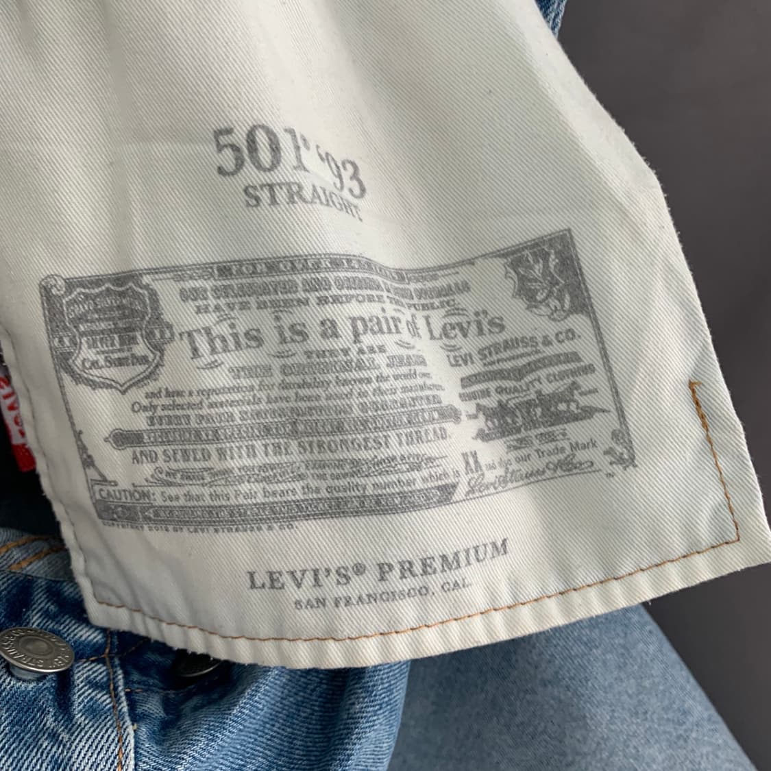 32인치 리바이스 501 93 프리미엄 컷오프 데님 쇼츠 청반바지 상품이미지5