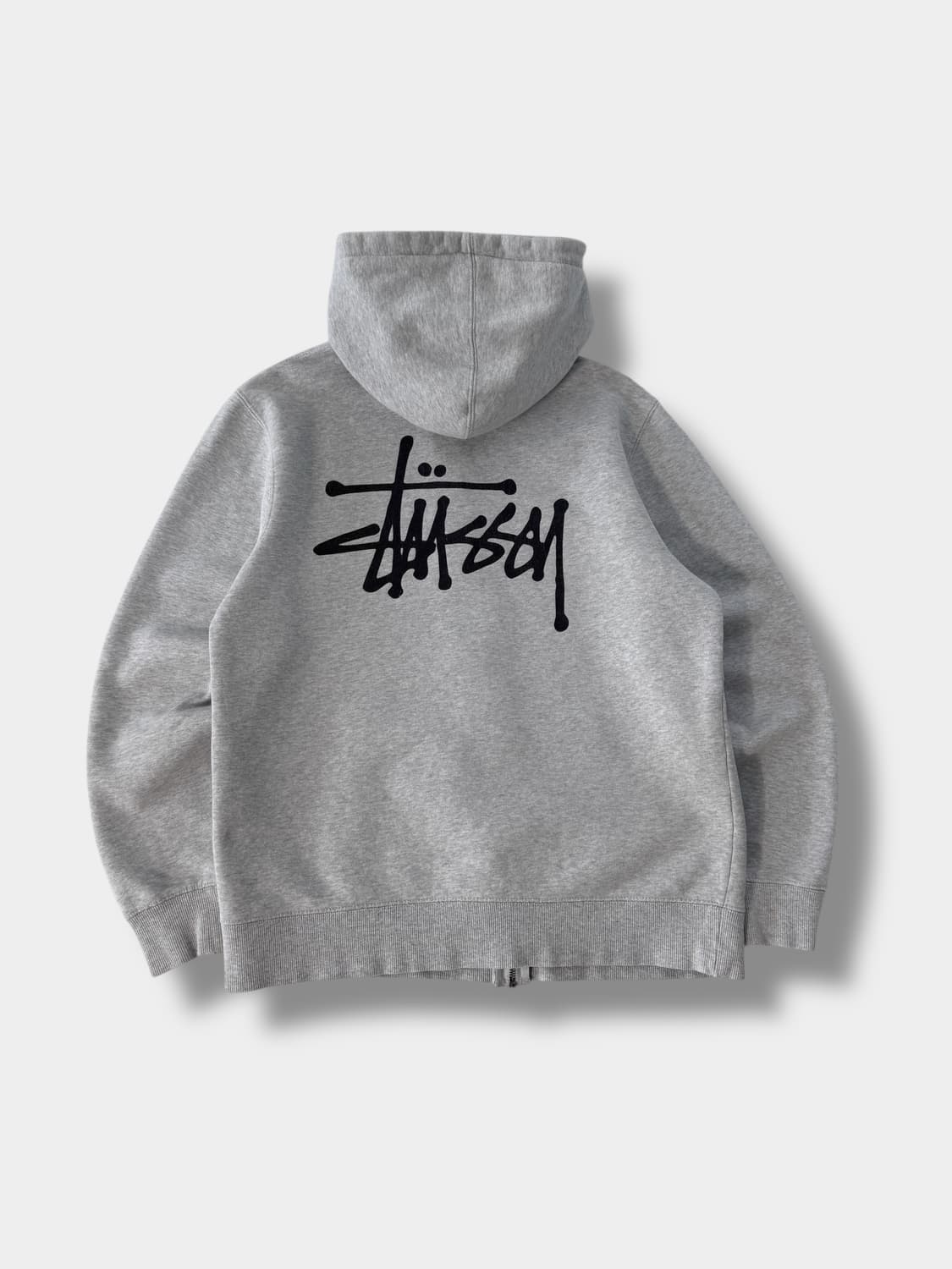 스투시 00‘s 루즈핏 빅스탁로고 애쉬헤더 후드집업 상품이미지2