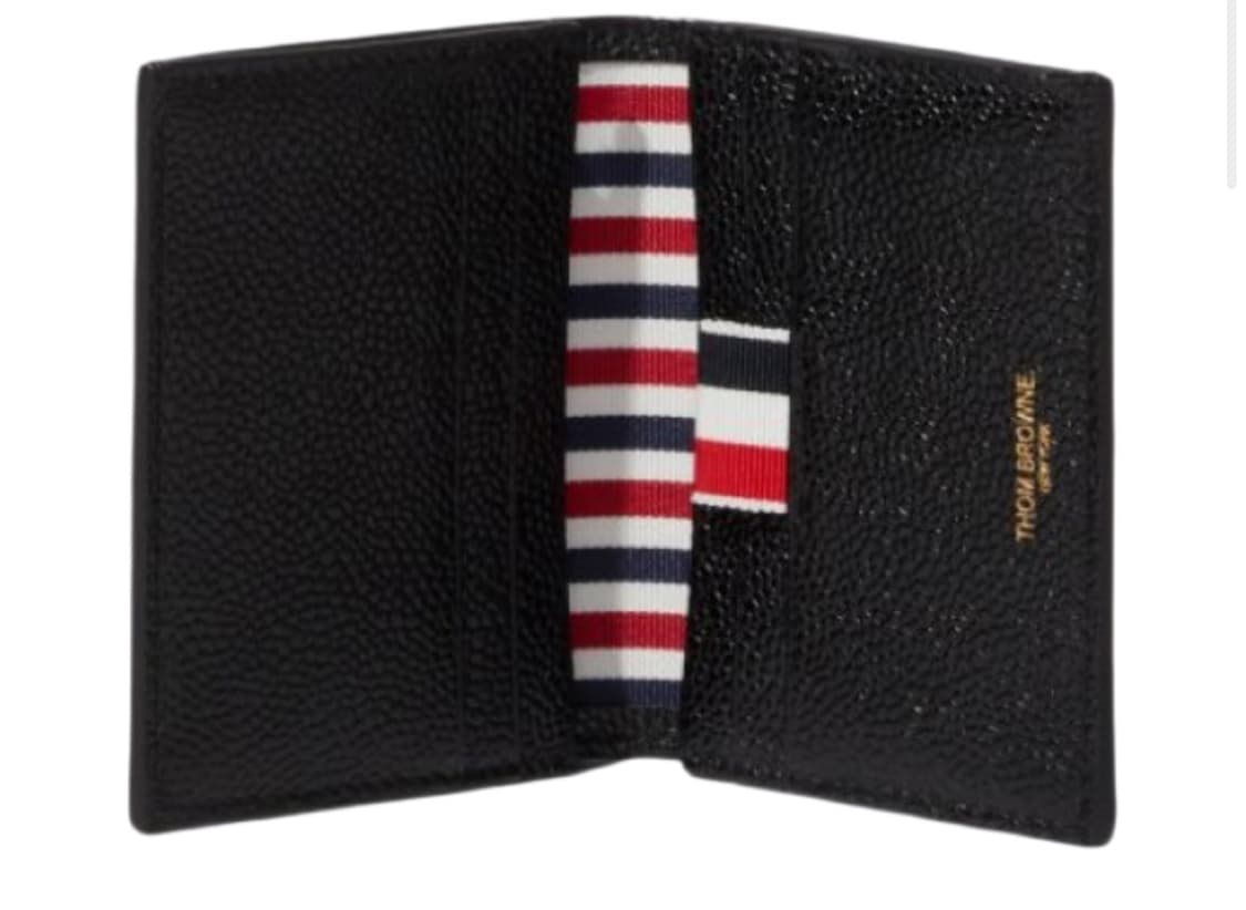 톰브라운 페블 그레인 레더 더블 카드 홀더 블랙 상품이미지5