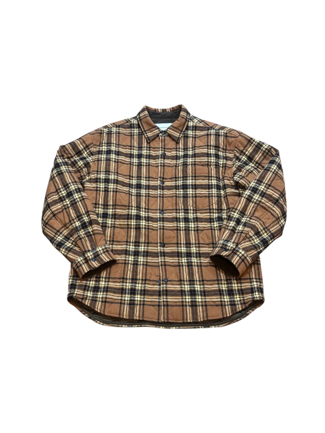 커스텀 멜로우 퀄팅 오버 셔츠 자켓 상품이미지1