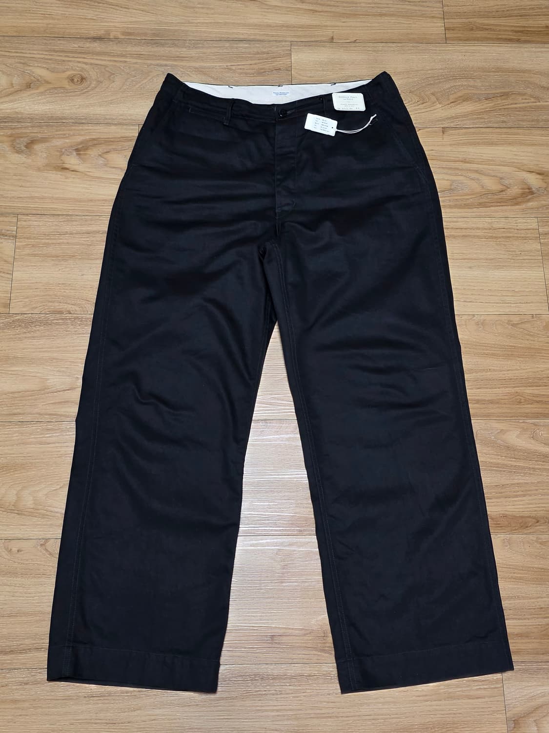 1회착 택포20만4size)피그벨 오피서 와이드치노 블랙 상품이미지1