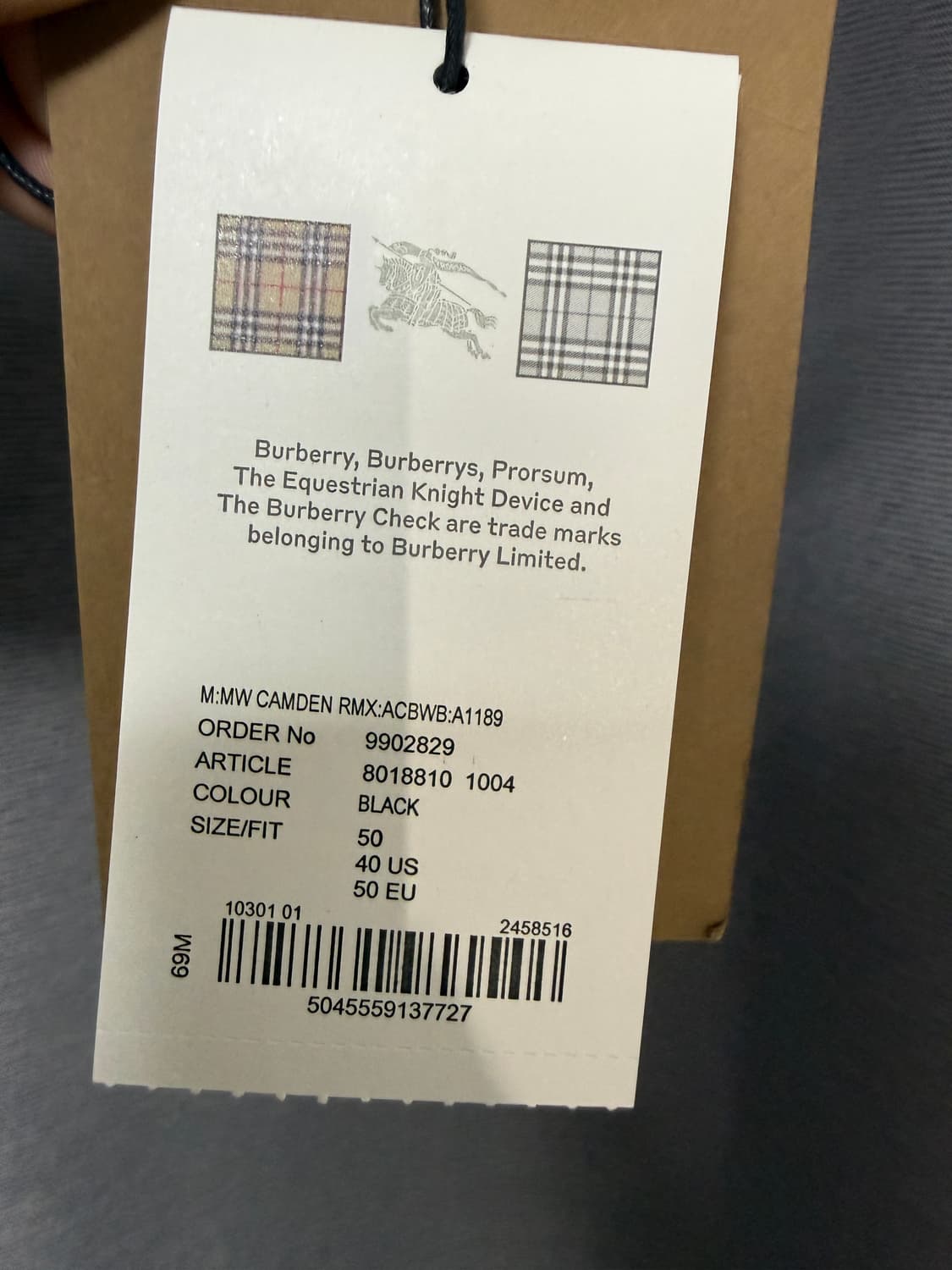 버버리 캠든 카코트 블랙 50사이즈 남자 상품이미지6