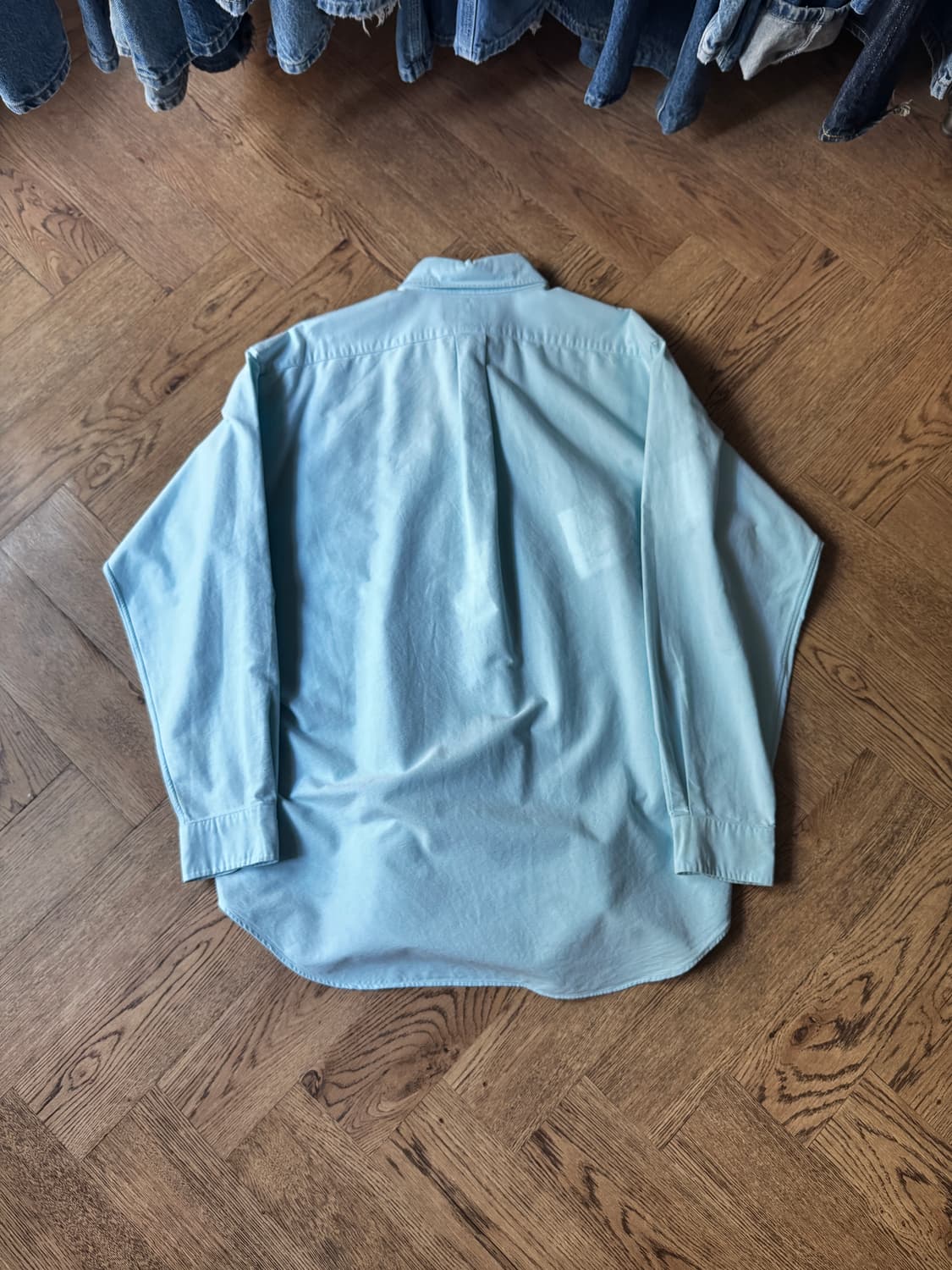 [M]90's 폴로 랄프로렌 Big Shirt 스카이블루 옥스포드 셔츠 상품이미지6