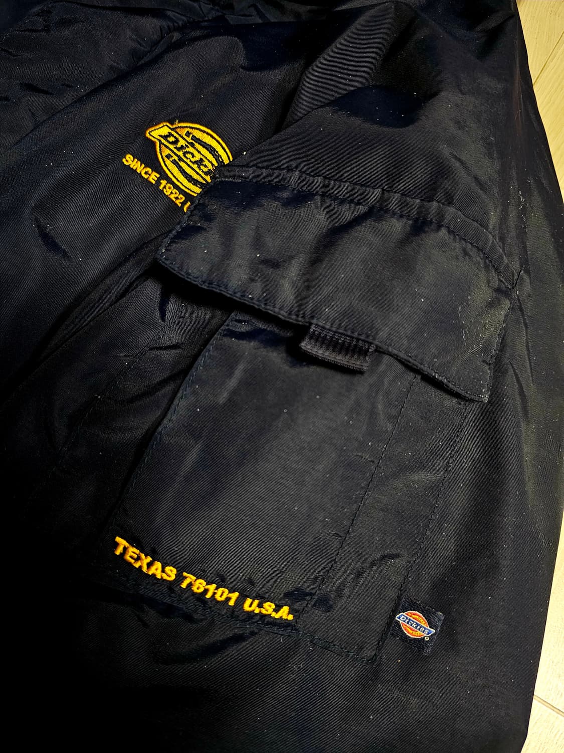 아메카지 워크웨어 디키즈 후드 바람막이 워크 자켓 네이비 L 상품이미지4