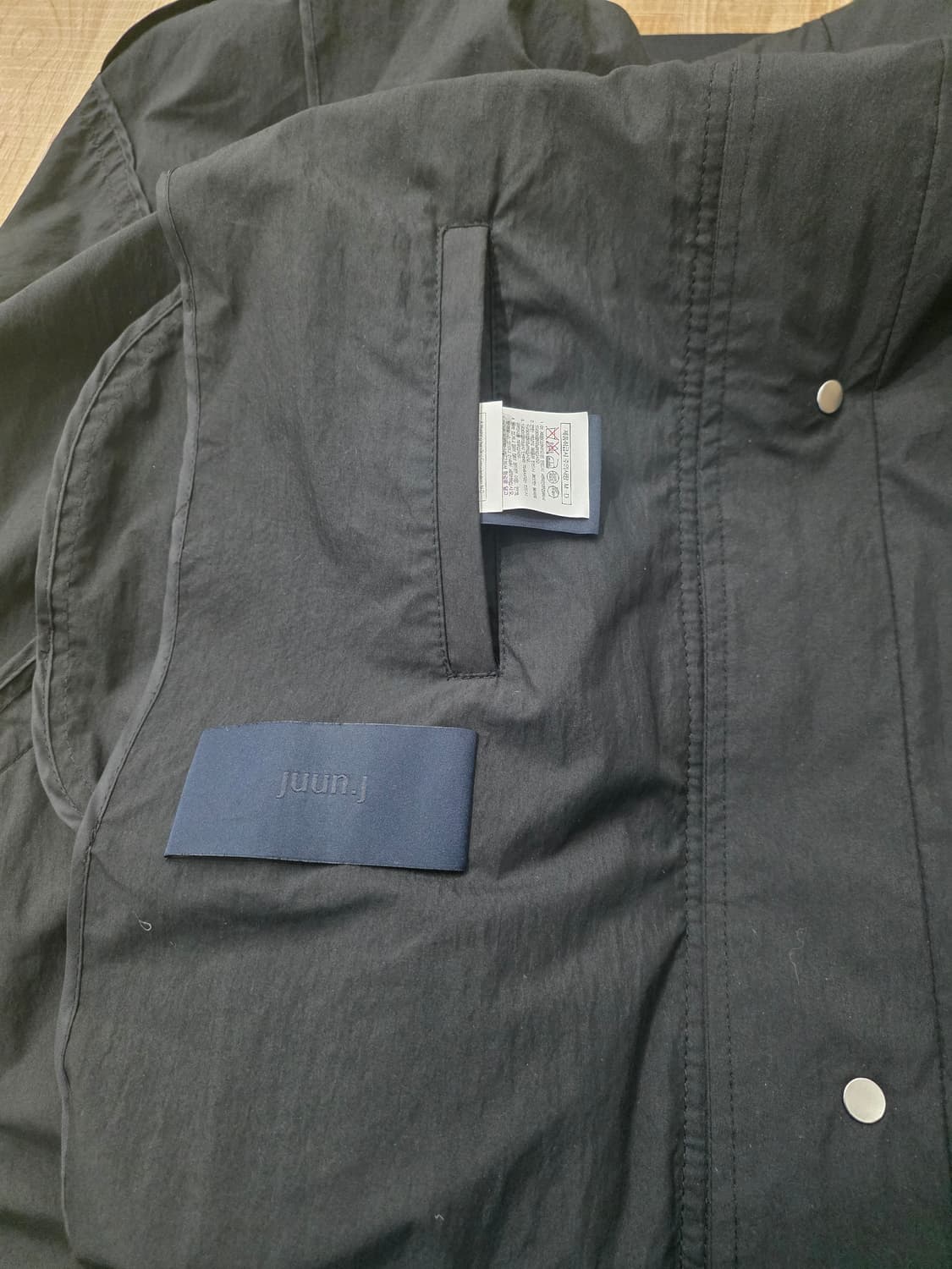 준지 블랙 레터링 야상 코트 48 오버핏 (정가 109만원) 상품이미지8