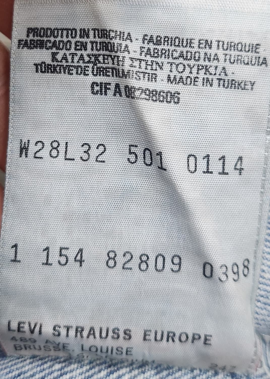 리바이스 501 데미지 청반바지 컷오프진 28사이즈 상품이미지6