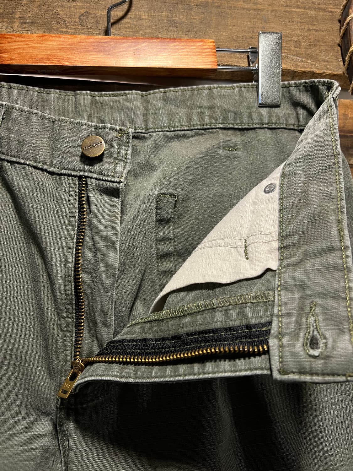 [32]칼하트 USA 모스그린 립스탑 더블니 워크 카고 팬츠 상품이미지3