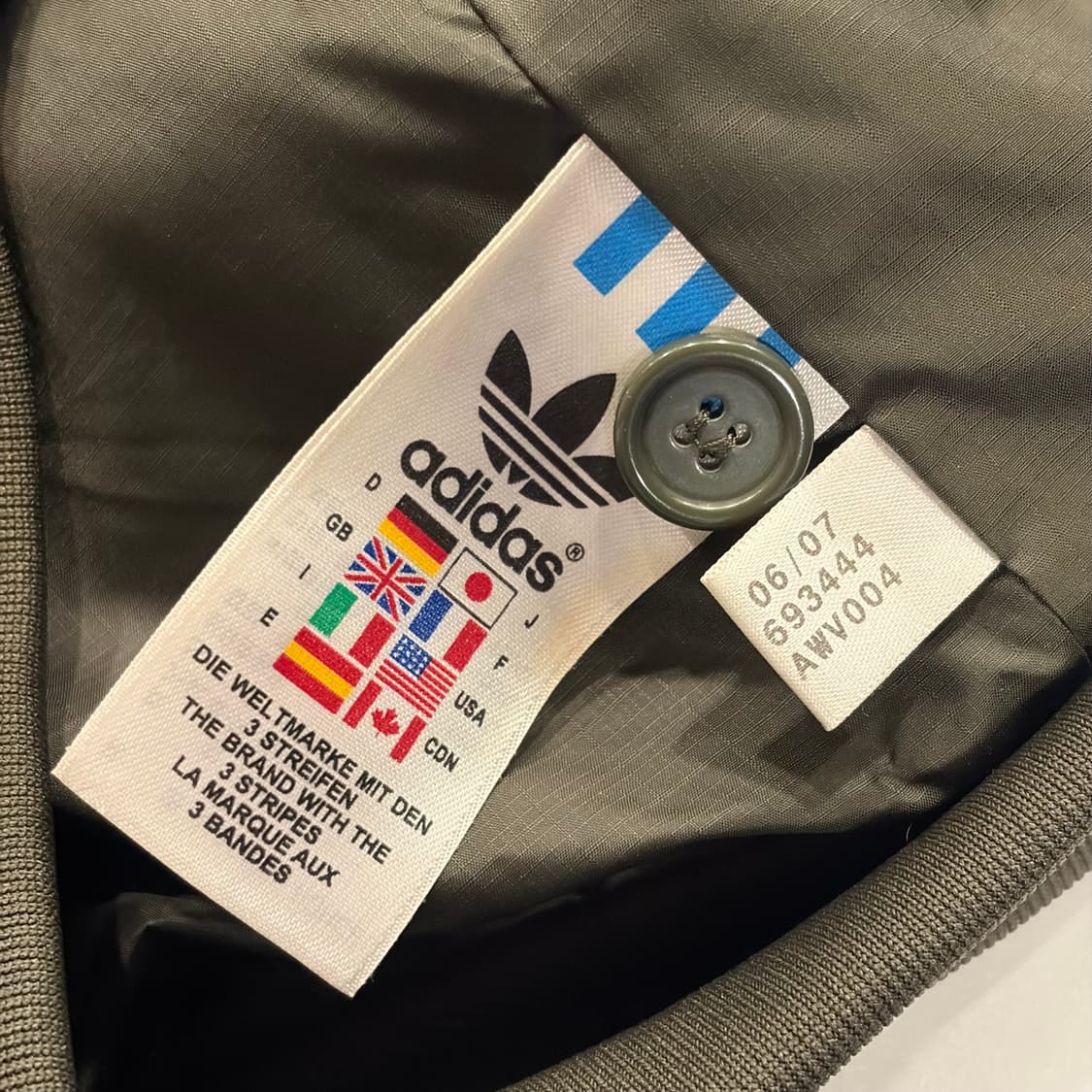 [95] 00s 아디다스 퀼팅 트랙탑 올리브 쓰리스트라이프 B532 상품이미지7