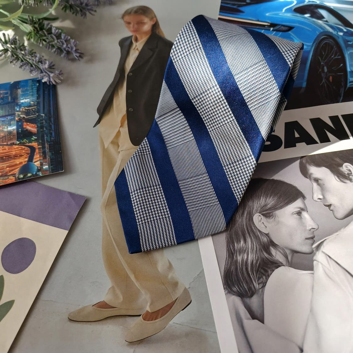 브룩스브라더스 네이비 스트라이프 넥타이 8.2cm A+등급 A19677
 상품이미지4