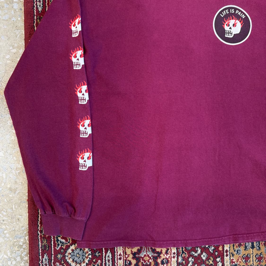 크로울링 데스 스컬 플레임 롱슬리브 [ 105-110 ] 상품이미지4