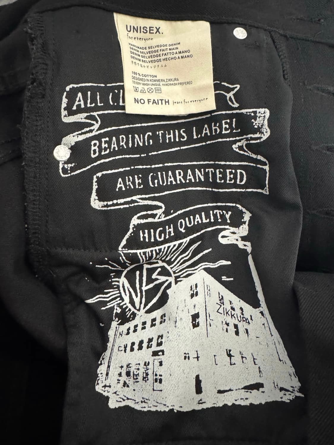 Nofaithstudios Japanese Raw Denim Black 상품이미지2