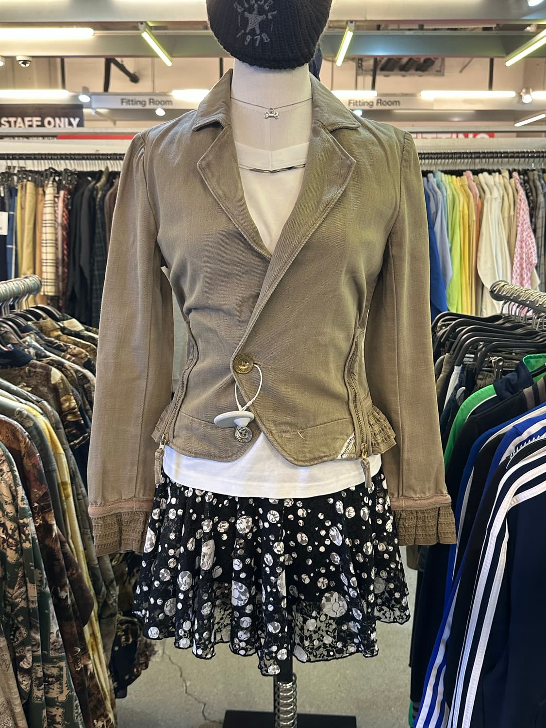 DIESEL 디젤 Y2K 카키베이지 자켓 상품이미지2