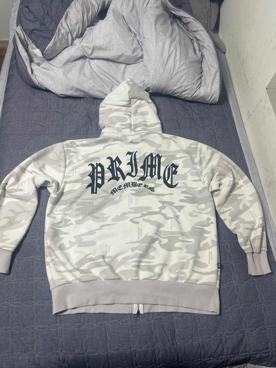 프라임멤버스 화이트 카모 후드집업 상품이미지2