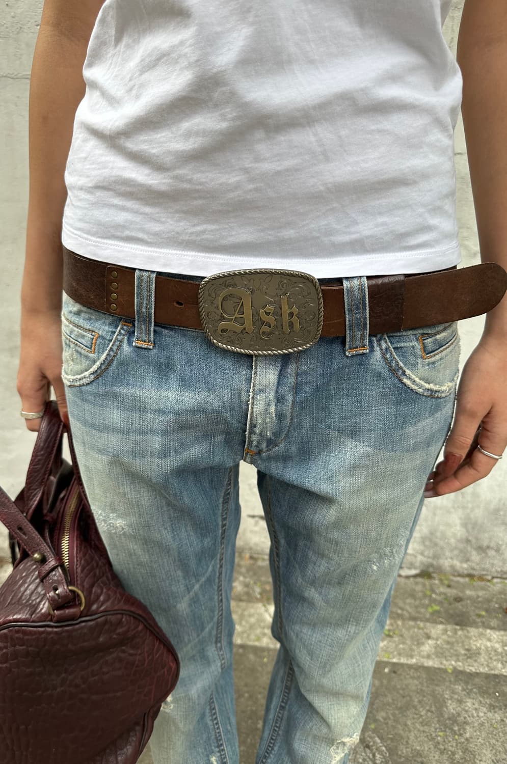 아쉬 빈티지 레더 벨트 상품이미지1