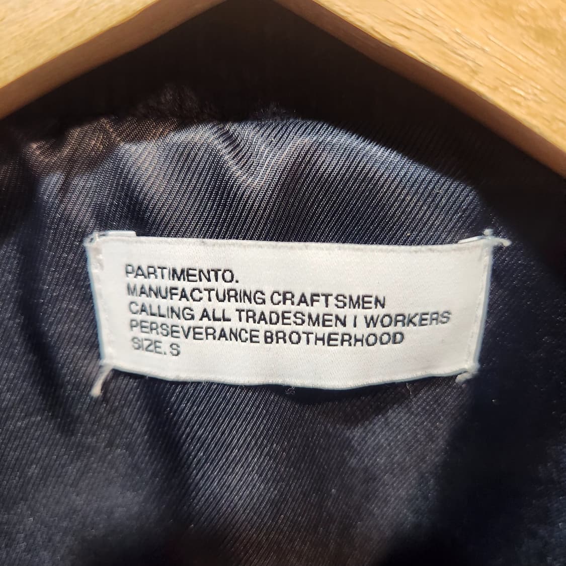 Y2K 네이비 코듀로이 P로고 바시티 자켓 상품이미지3