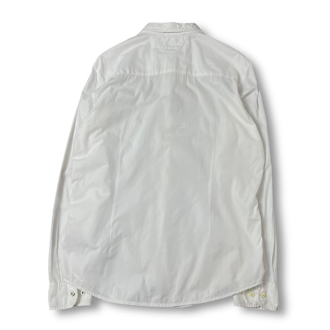 타미힐피거 화이트 미니로고 긴팔 셔츠 슬림핏 L 상품이미지3