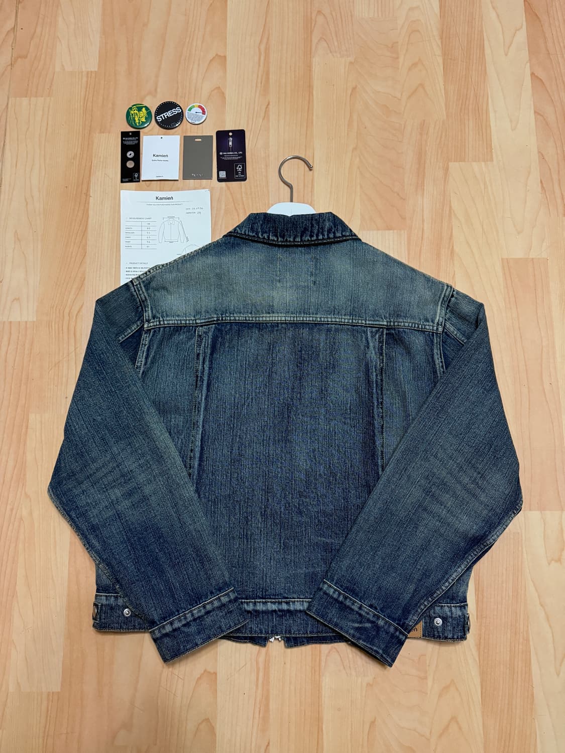 2) 카미엔 크롭 트러커 자켓 오아시스 블루 상품이미지2