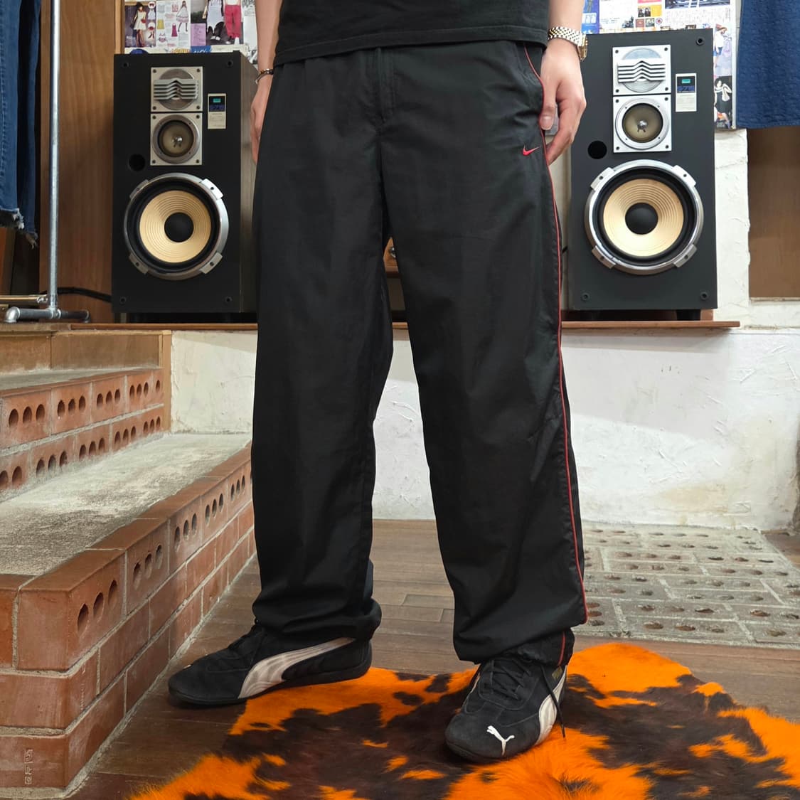 나이키 재팬 블랙 바람막이 트랙 팬츠 상품이미지1