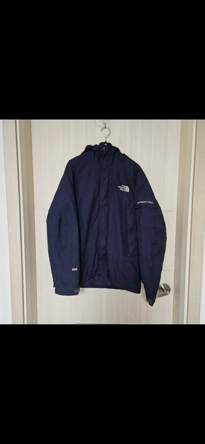 TNF 노스페이스 네이비 후드 패딩점퍼 상품이미지1