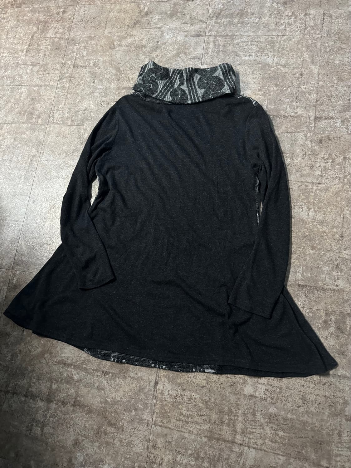 폴라 넥 패턴 니트 원피스 상품이미지10