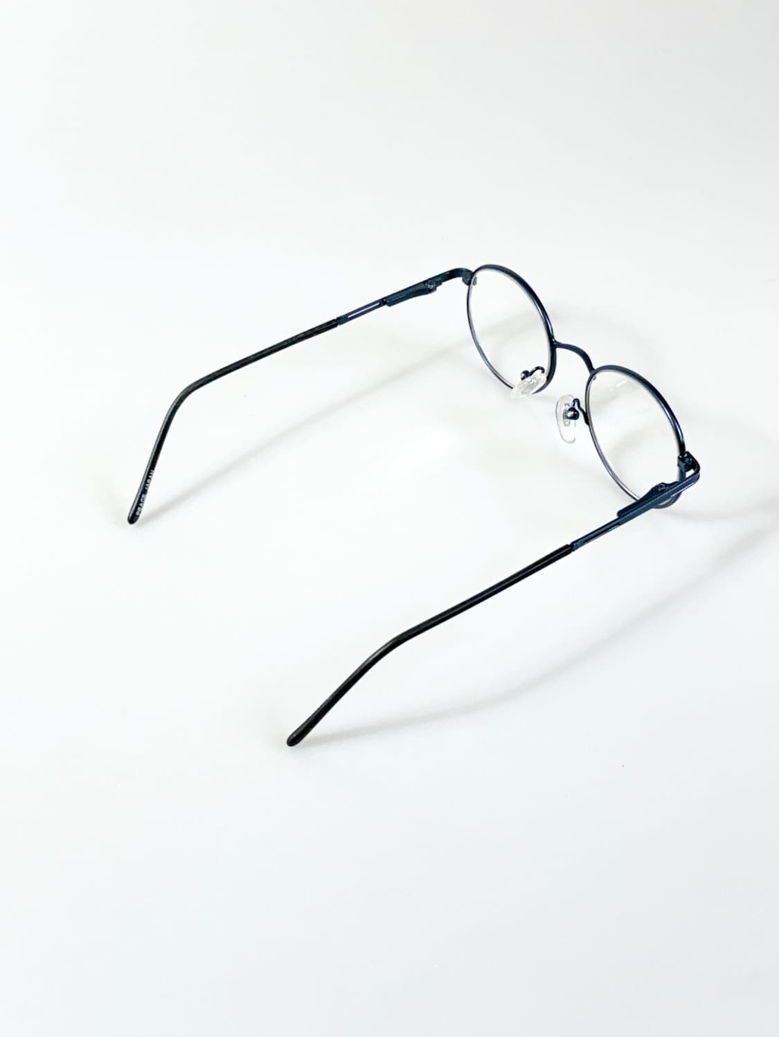 90s PEACE JAPAN 딥네이비 라운드 프레임 빈티지 안경 상품이미지4