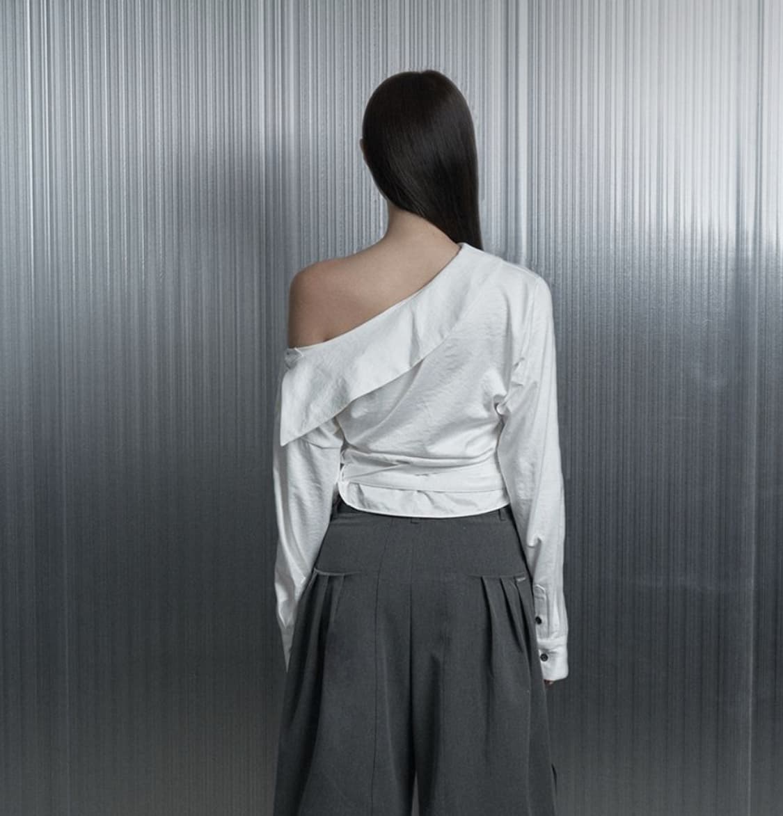 에트오소메 벨티드 블라우스 상품이미지2