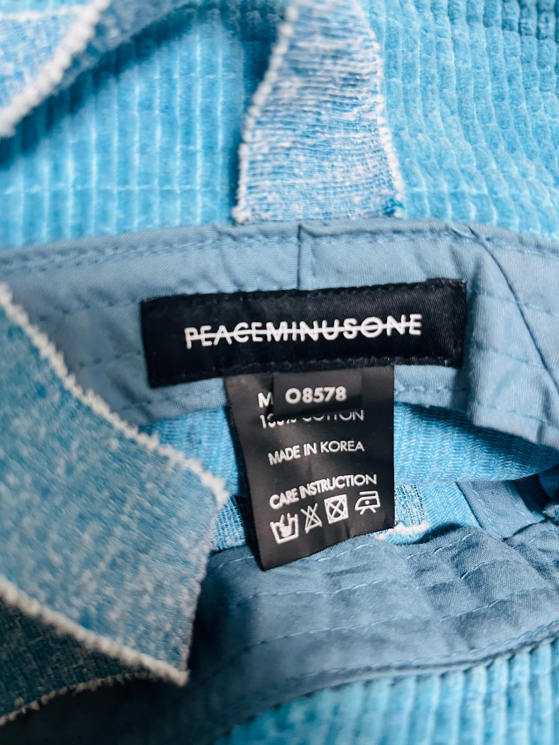 피스마이너스원 코듀로이 블루 버킷햇 상품이미지5