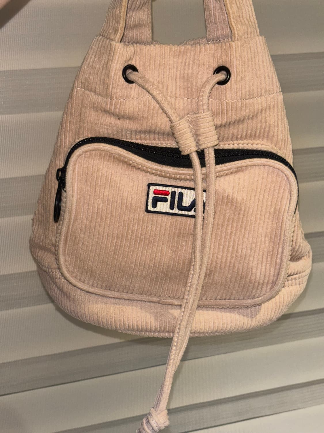 FILA 휠라 코듀로이 버킷백 - 브라운 상품이미지4