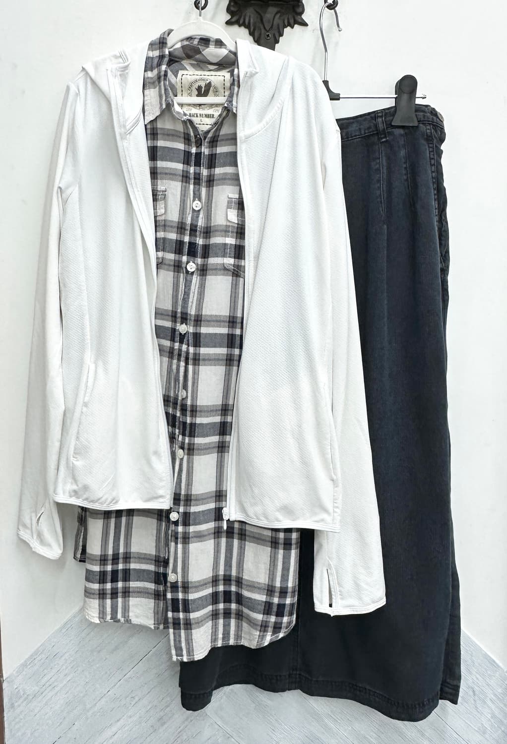 📖하구미의 도서관 코디세트📖 스즈코 후드집업 셔츠 원피스 모리걸 상품이미지2