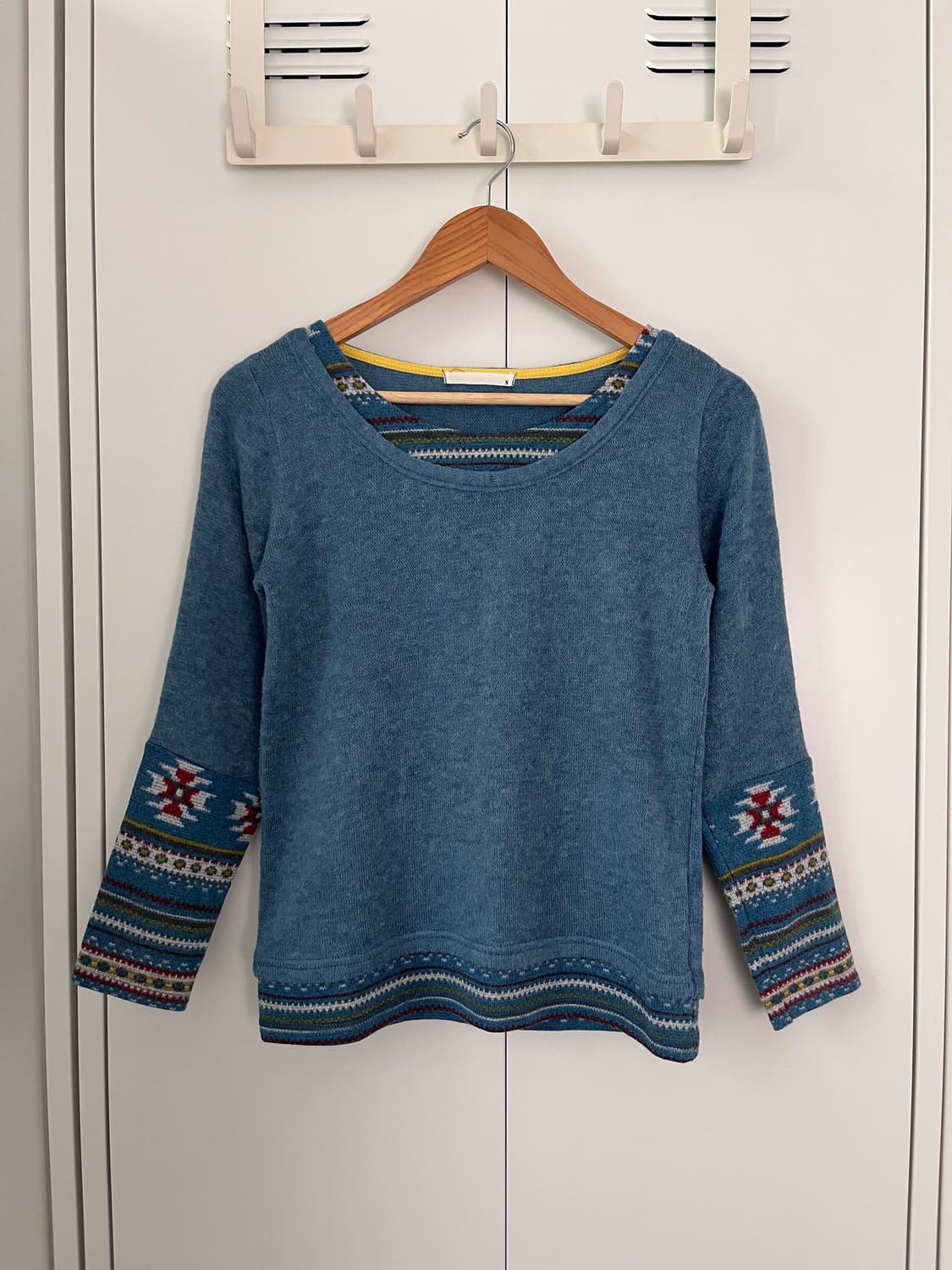 Vintage 하구미 패턴 레이어드 롱 슬리브 상품이미지5