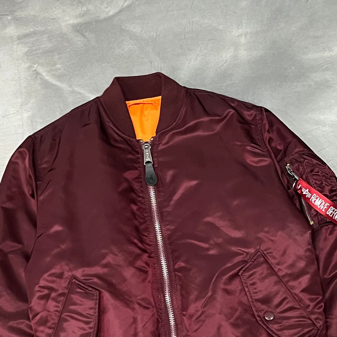  알파인더스트리 버건디 봄버자켓 y15402 상품이미지3