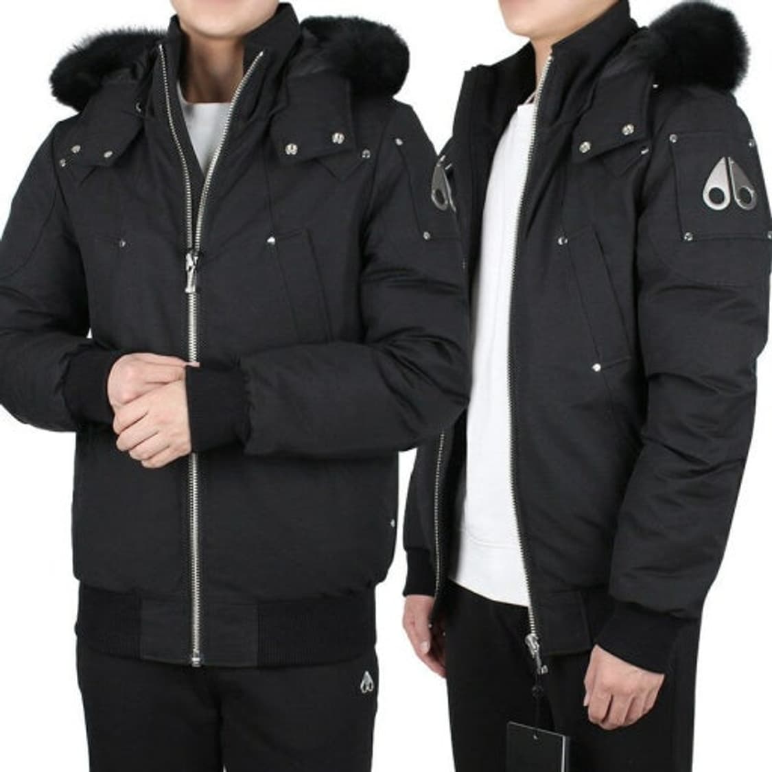 새상품급 정품 무스너클 패딩 블랙 L 상품이미지3