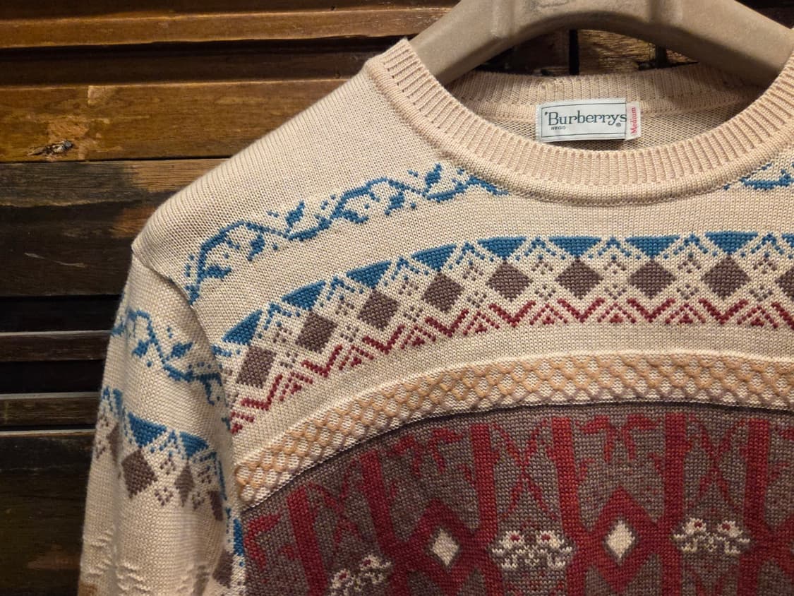 80'S 버버리 페어아일니트 상품이미지2