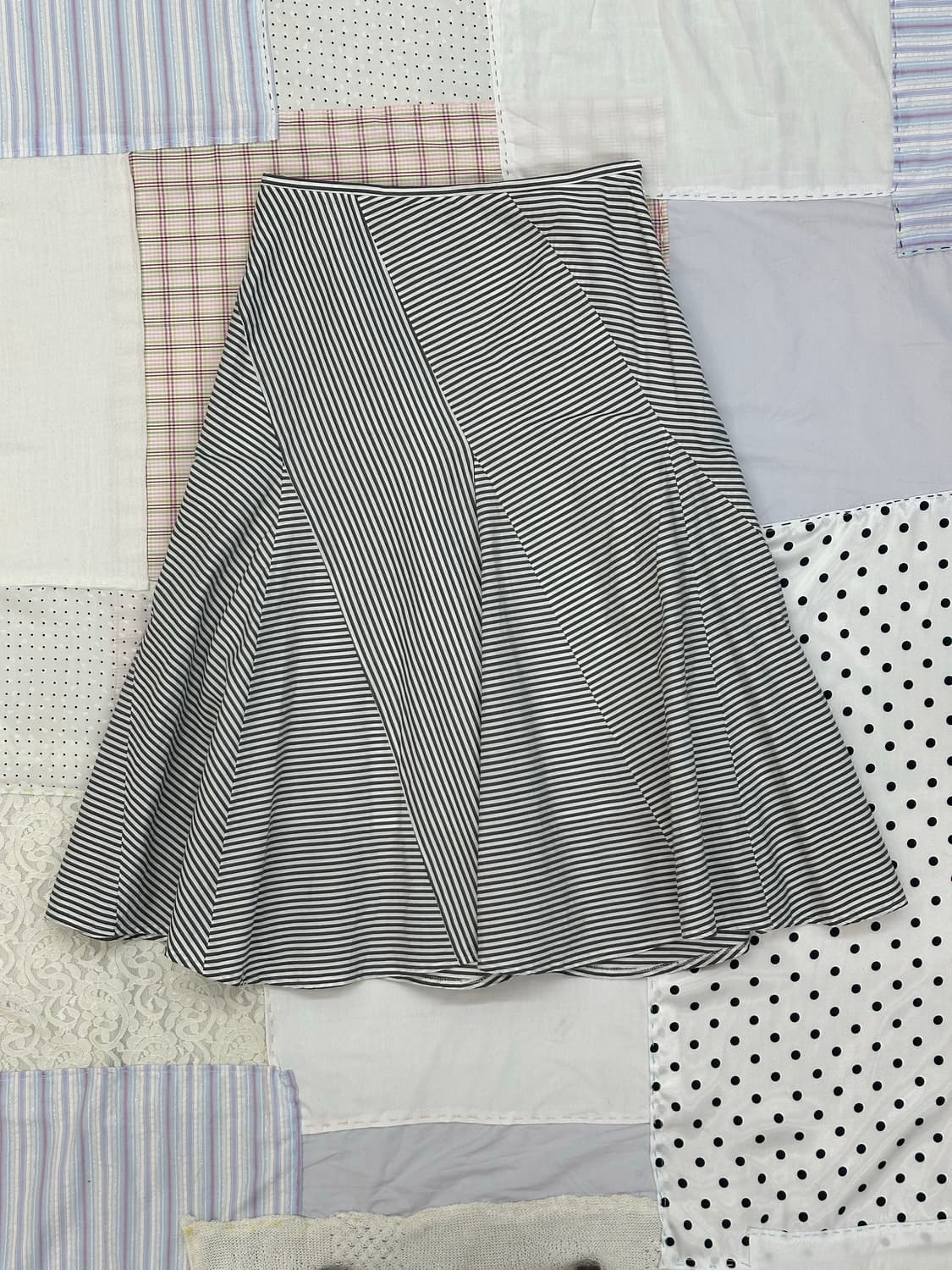 믹스 스트라이프 스커트 상품이미지4