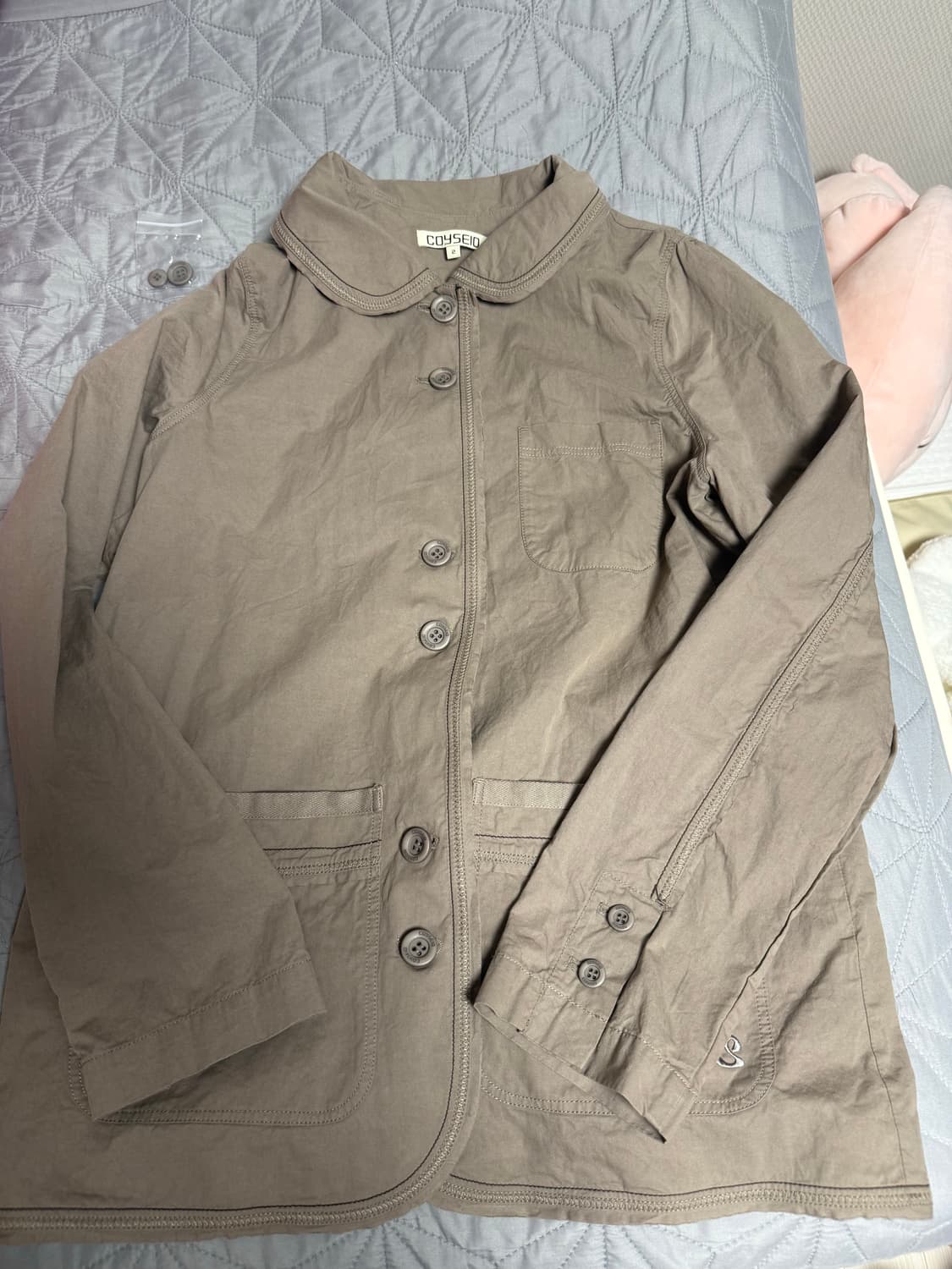 코이세이오 RAW EDGE COTTON JACKET ASH BROWN 2 상품이미지2
