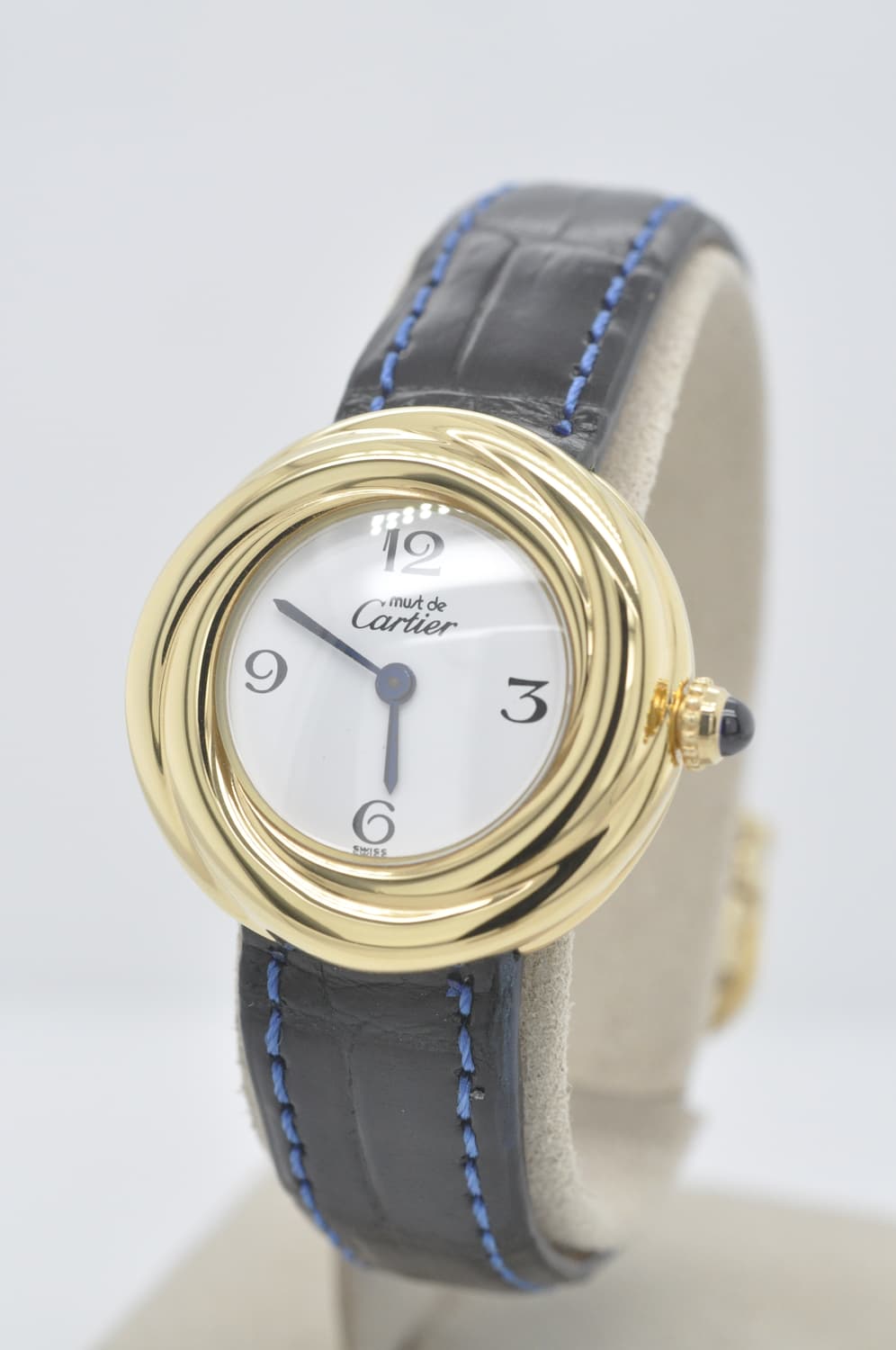 까르띠에 트리니티 금장 중고명품 손목시계 심플 다이얼 여성 천연 가죽시계 상품이미지2