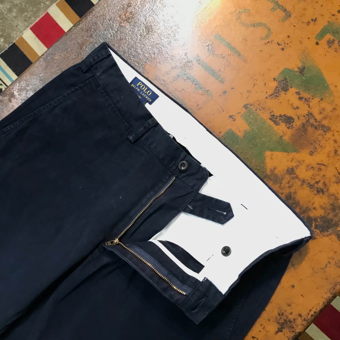 폴로랄프로렌 네이비 코튼 치노 팬츠 면바지 허리 34 사이즈  상품이미지4