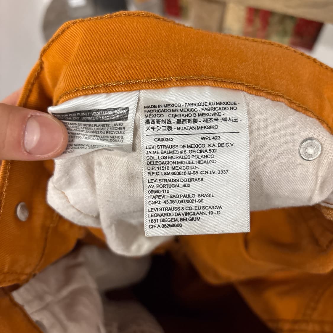 리바이스 511 슬림핏 오렌지 선셋 컬러 데님팬츠 N1044   상품이미지8