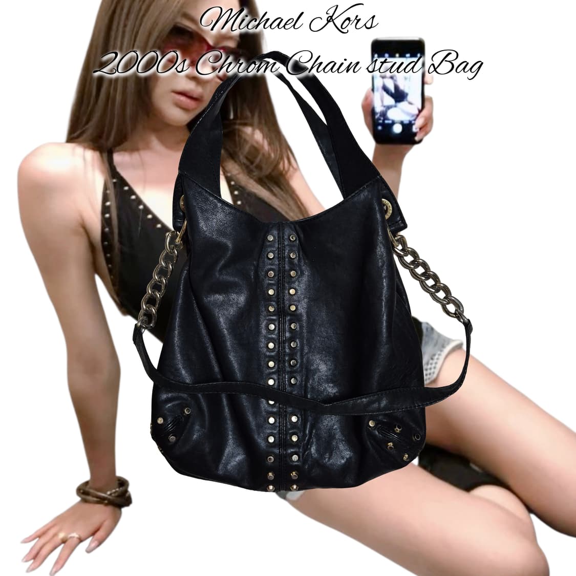 Michael Kors 2000s Chrom Chain stud Bag 상품이미지1