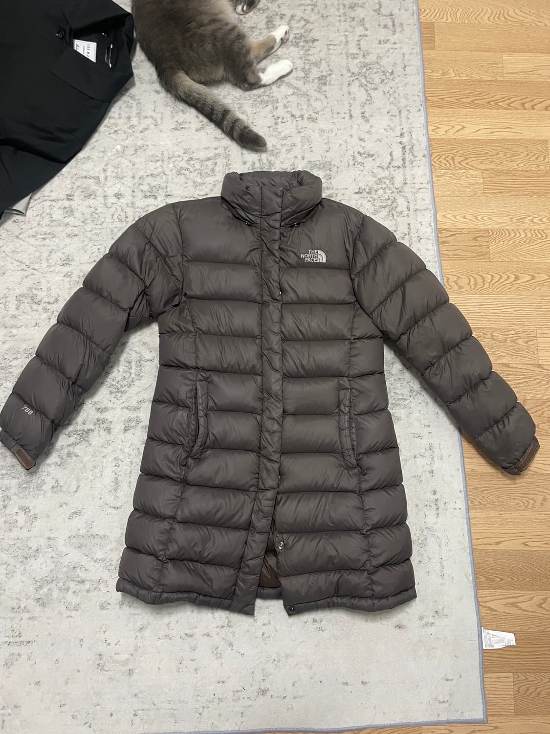 노스페이스 구스다운 롱패딩 갈색 90사이즈 상품이미지4