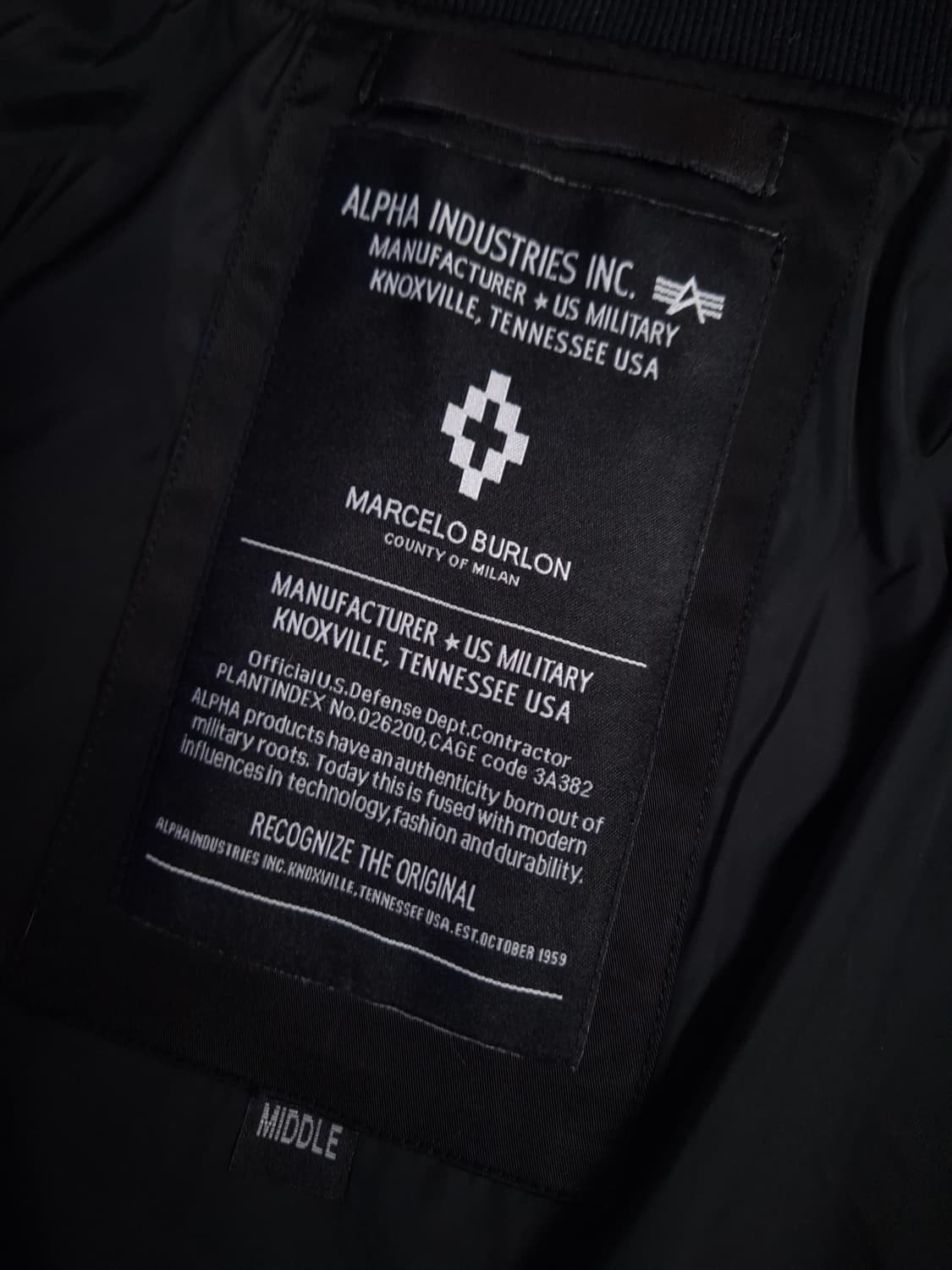 새제품 오리지날 마르셀로불론 X 알파 MA-1 항공자켓 상품이미지3