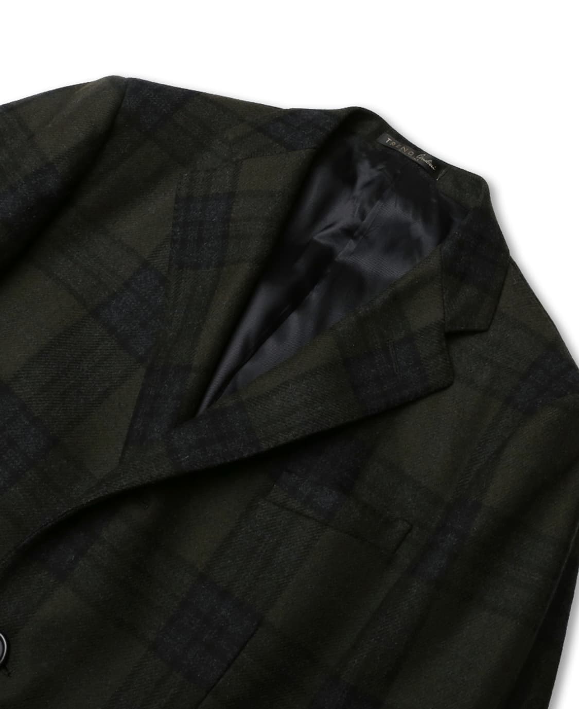 꼬르넬리아니 [Corneliani] 버진울 카키 체크 클래식 럭셔리 코트 상품이미지2